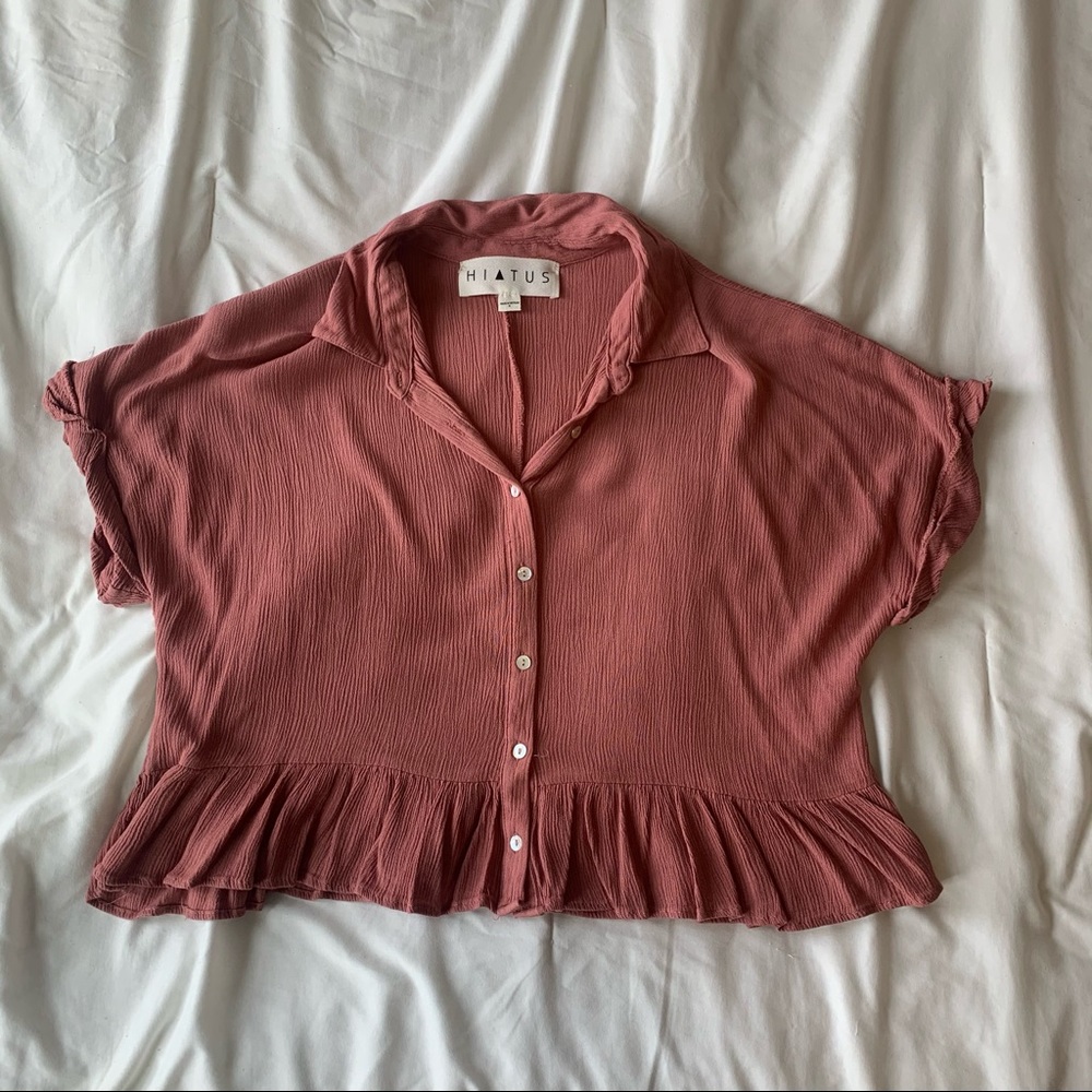 Flowy Button Up Crop Top